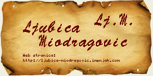 Ljubica Miodragović vizit kartica